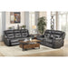 Homelegance Kennett Power Leather/Leather Match Loveseat 9528DGY-2PWH IMAGE 5