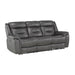 Homelegance Kennett Power Leather/Leather Match Sofa 9528DGY-3PWH IMAGE 2