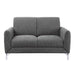 Homelegance Venture Stationary Fabric Loveseat 9594DGY-2 IMAGE 1