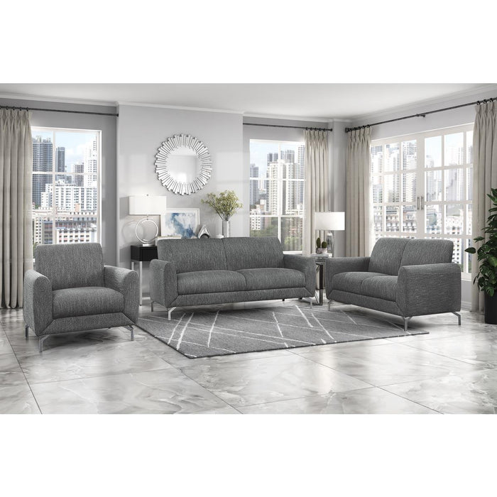 Homelegance Venture Stationary Fabric Loveseat 9594DGY-2 IMAGE 4