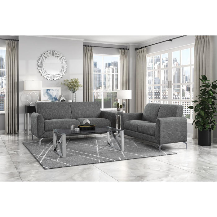 Homelegance Venture Stationary Fabric Sofa 9594DGY-3 IMAGE 3