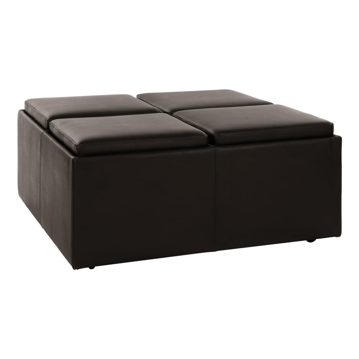 Homelegance Kaitlyn Faux Leather Storage Ottoman 468PU IMAGE 1