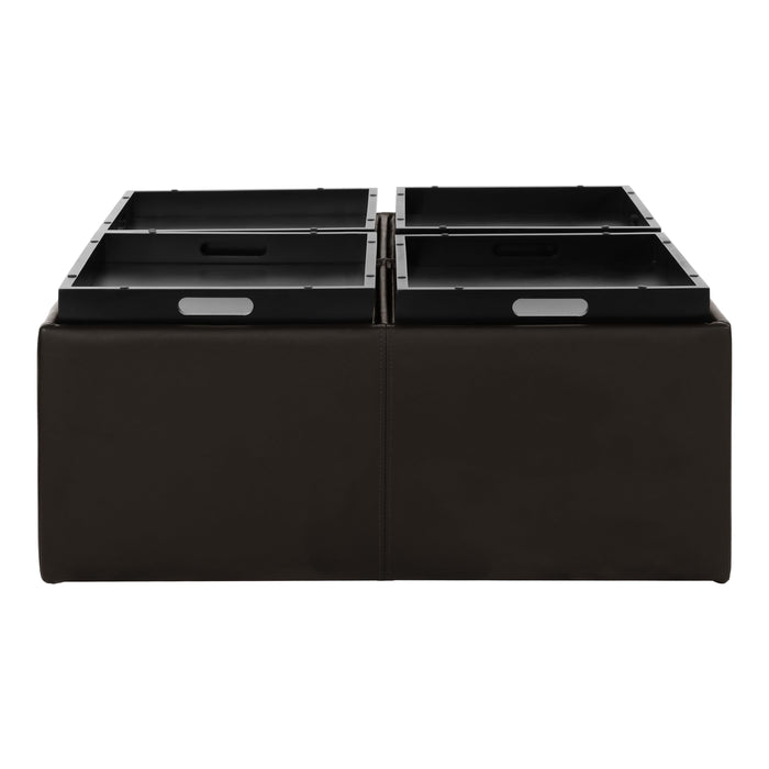 Homelegance Kaitlyn Faux Leather Storage Ottoman 468PU IMAGE 3