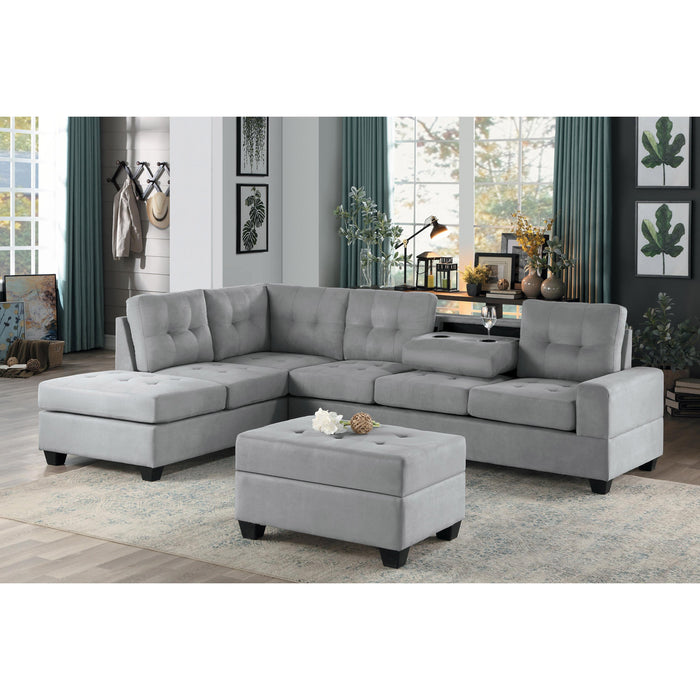 Homelegance Maston Fabric 2 pc Sectional 9507GRY*SC IMAGE 10