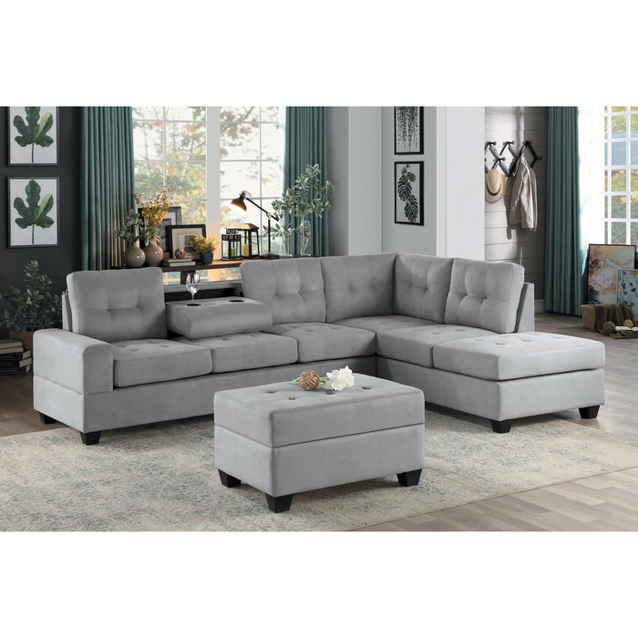 Homelegance Maston Fabric 2 pc Sectional 9507GRY*SC IMAGE 9