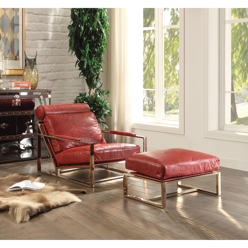 Acme Furniture Quinto Leather Ottoman 96673 IMAGE 2