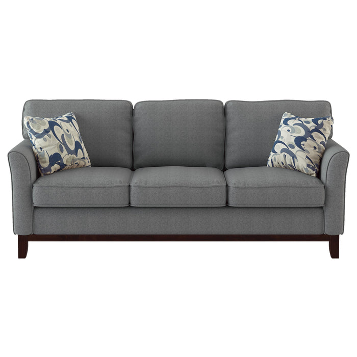 Homelegance Blue Lake Stationary Fabric Sofa 9806GRY-3 IMAGE 1