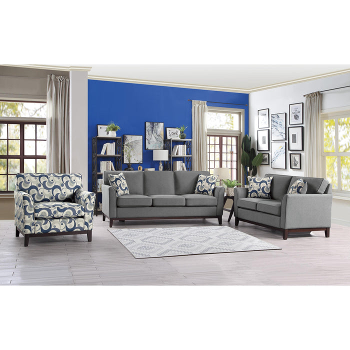 Homelegance Blue Lake Stationary Fabric Sofa 9806GRY-3 IMAGE 6