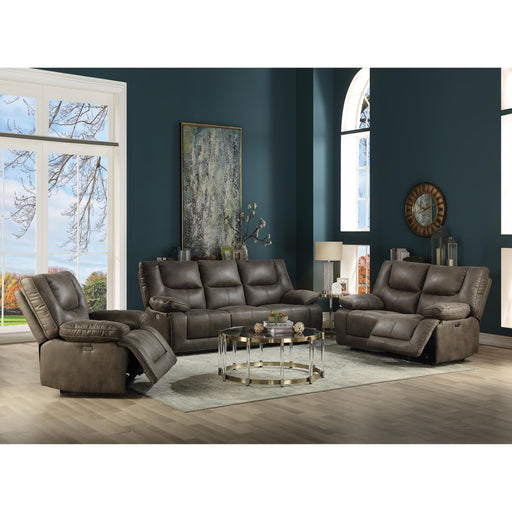 Acme Furniture Harumi Power Reclining Leather Air Loveseat 54896 IMAGE 2