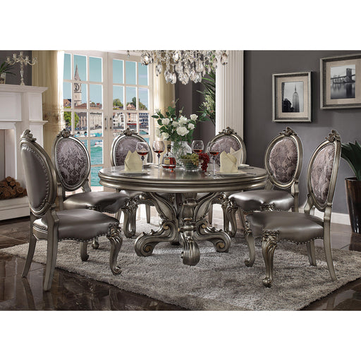 Acme Furniture Round Versailles Dining Table with Pedestal Base 66840 IMAGE 2