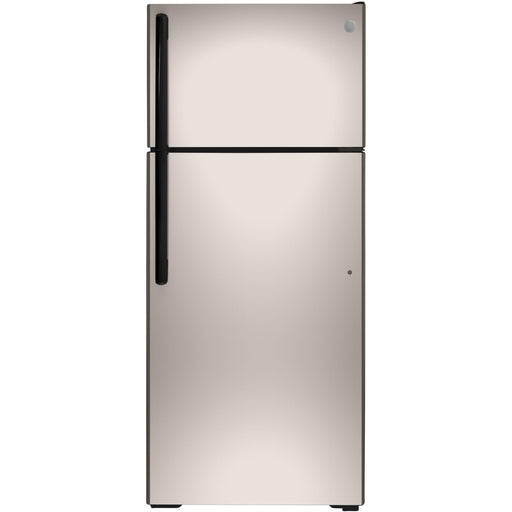 GE 28-inch, 17.5 cu. ft. Top-Freezer Refrigerator GTE18DCNRSA IMAGE 1