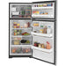 GE 28-inch, 16.6 cu.ft. Freestanding Top Freezer Refrigerator with Internal Ice Maker GIE17GSNRSS IMAGE 2