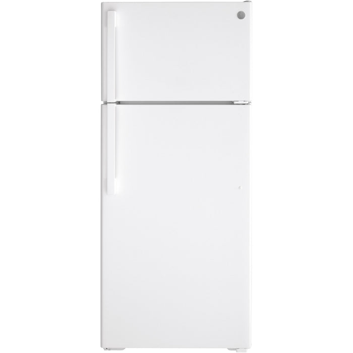 GE 28-inch, 17.5 cu. ft. Top-Freezer Refrigerator GTE18DTNRWW IMAGE 1