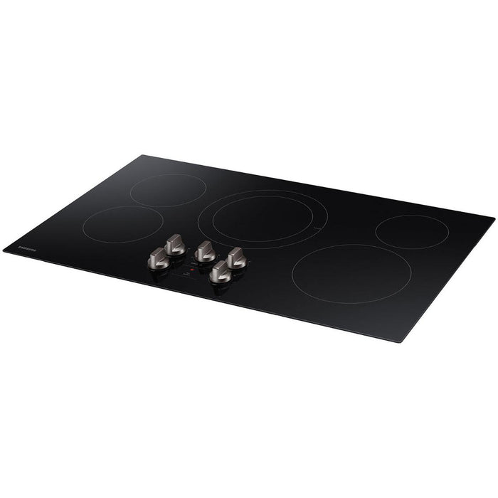 Samsung 36-inch Built-in Electric Cooktop with Hot Surface Indicator NZ36R5330RK/AA IMAGE 2