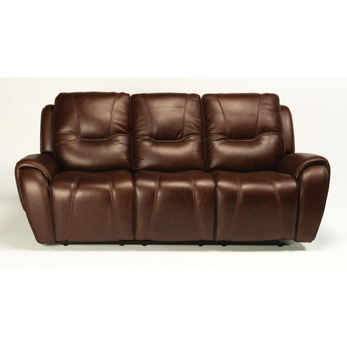 Flexsteel Trip Power Reclining Leather Match Sofa 1134-63PH 297-70 IMAGE 4