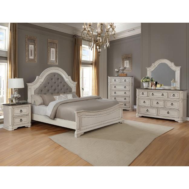 Crown Mark Mill Creek Queen Upholstered Panel Bed B1650-Q-HB/B1650-Q-FB/B1650-KQ-RAIL IMAGE 2