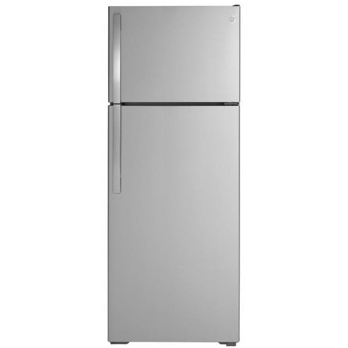 GE 28-inch, 17.5 cu.ft. Freestanding Top Freezer Refrigerator GTE18GSNRSS IMAGE 1