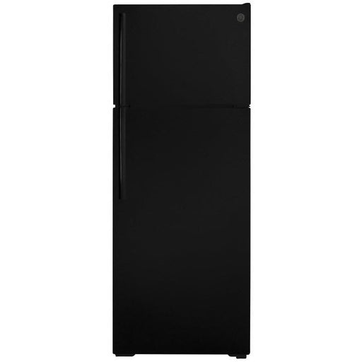 GE 28-inch, 17.5 cu.ft. Freestanding Top Freezer Refrigerator GTE18GTNRBB IMAGE 1