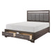 Homelegance Luster King Upholstered Platform Bed with Storage 1505K-1EK* IMAGE 3