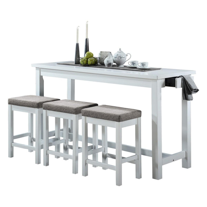 Homelegance Connected 4 pc Counter Height Dinette 5713WT IMAGE 1