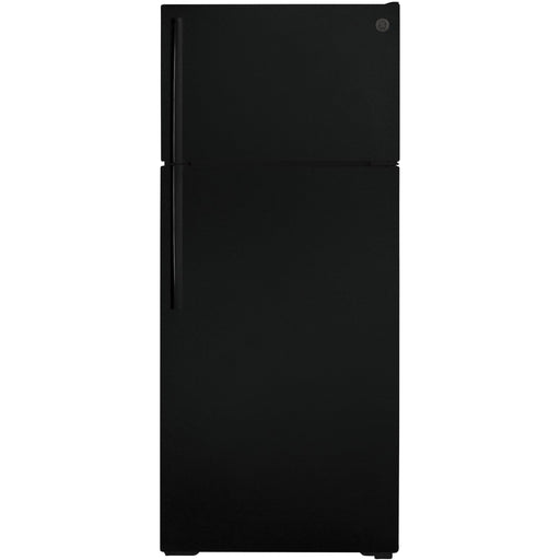 GE 28-inch, 17.5 cu.ft. Freestanding Top Freezer Refrigerator with LED Lighting GTS18GTNRBB IMAGE 1