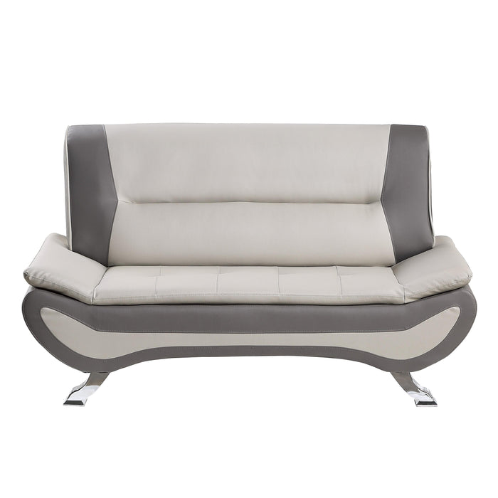 Homelegance Veloce Stationary Leather Look Loveseat 8219BEG-2 IMAGE 1