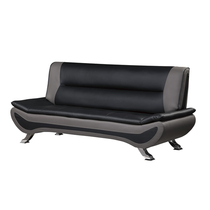 Homelegance Veloce Stationary Leather Look Sofa 8219BLK-3 IMAGE 2