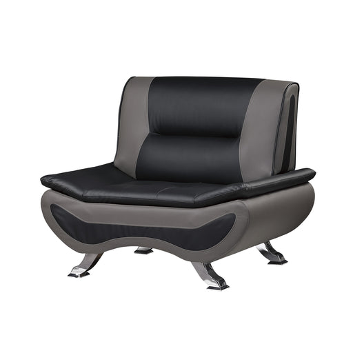 Homelegance Veloce Stationary Leather Look Chair 8219BLK-1 IMAGE 2