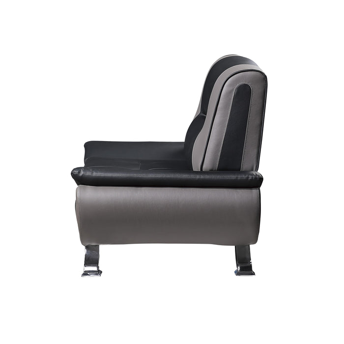 Homelegance Veloce Stationary Leather Look Chair 8219BLK-1 IMAGE 3