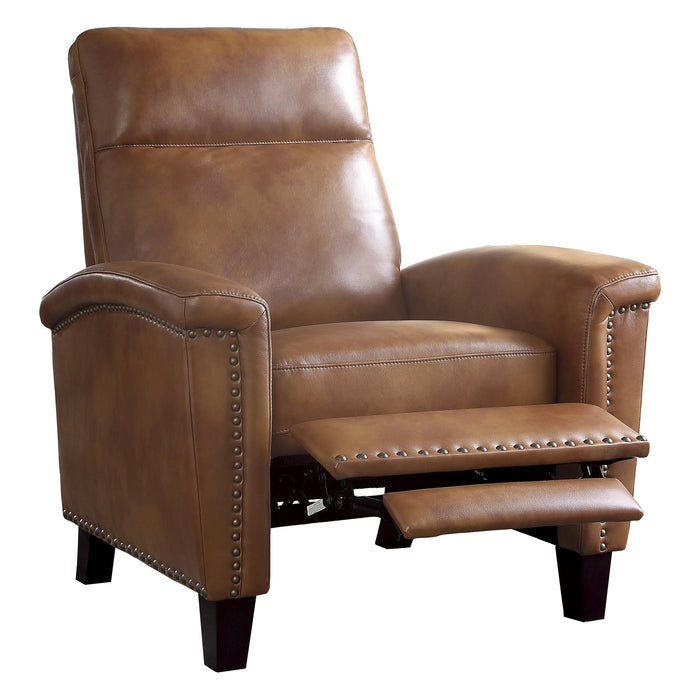 Homelegance Weiser Leather Look Recliner 9400BRW-1 IMAGE 3