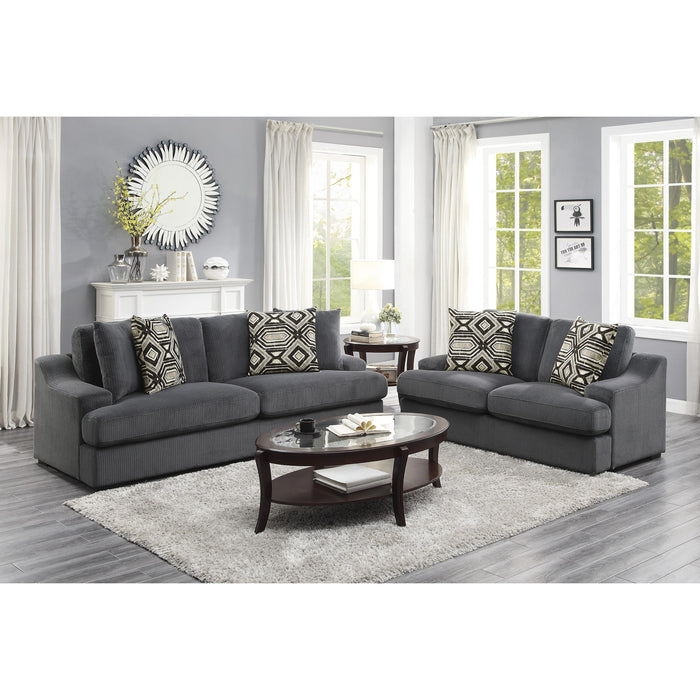 Homelegance Orofino Stationary Fabric Sofa 9404DG-3 IMAGE 3