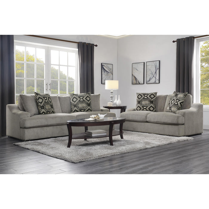 Homelegance Orofino Stationary Fabric Sofa 9404GY-3 IMAGE 3