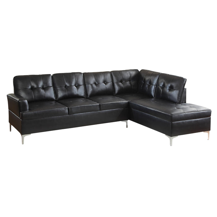 Homelegance Barrington Leather Look 2 pc Sectional 8378BLK* IMAGE 1