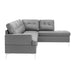 Homelegance Barrington Leather Look 2 pc Sectional 8378GRY* IMAGE 3