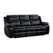 Homelegance Bastrop Reclining Leather Look Sofa 8230BLK-3 IMAGE 2