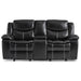 Homelegance Bastrop Reclining Leather Look Loveseat 8230BLK-2 IMAGE 1