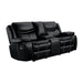 Homelegance Bastrop Reclining Leather Look Loveseat 8230BLK-2 IMAGE 2