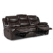 Homelegance Bastrop Reclining Leather Look Sofa 8230BRW-3 IMAGE 4