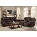 Homelegance Bastrop Reclining Leather Look Sofa 8230BRW-3 IMAGE 5