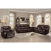 Homelegance Bastrop Reclining Leather Look Loveseat 8230BRW-2 IMAGE 5