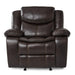 Homelegance Bastrop Glider Leather Look Recliner 8230BRW-1 IMAGE 1