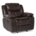 Homelegance Bastrop Glider Leather Look Recliner 8230BRW-1 IMAGE 2