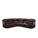 Homelegance Bastrop Reclining Leather Look 3 pc Sectional 8230BRW*SC IMAGE 1