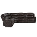 Homelegance Bastrop Reclining Leather Look 3 pc Sectional 8230BRW*SC IMAGE 2