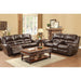 Homelegance Center Hills Reclining Leather Look Loveseat 9668BRW-2 IMAGE 5