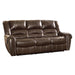 Homelegance Center Hills Reclining Leather Look Sofa 9668BRW-3 IMAGE 2