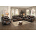 Homelegance Mahala Reclining Leather/Fabric Loveseat 8200BRW-2 IMAGE 3