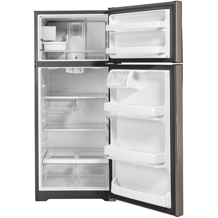 GE 28-inch, 17.5 cu. ft. Top Freezer Refrigerator with Icemaker GIE18GCNRSA IMAGE 2