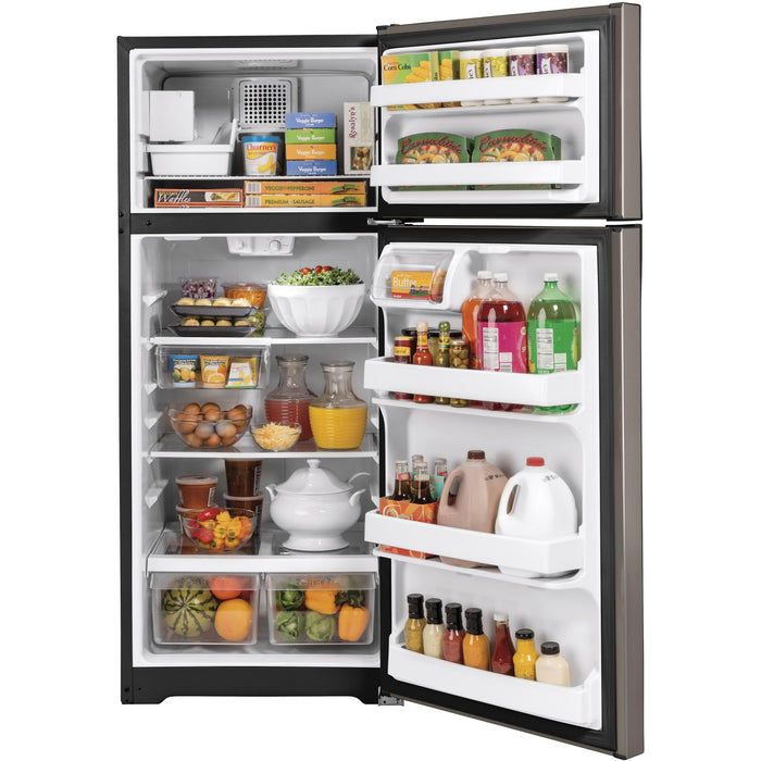 GE 28-inch, 17.5 cu. ft. Top Freezer Refrigerator with Icemaker GIE18GCNRSA IMAGE 3