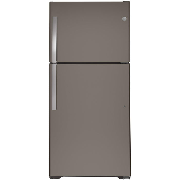 GE 30-inch, 19.1 cu.ft. Freestanding Top Freezer Refrigerator with LED Lighting GTS19KMNRES IMAGE 1